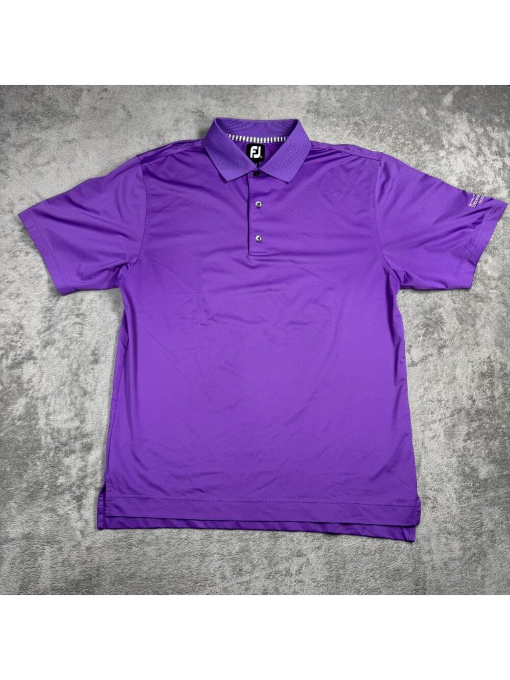 FootJoy Purple Golf Polo Mens Medium Performance Shirt Athletic Stone Creek Club